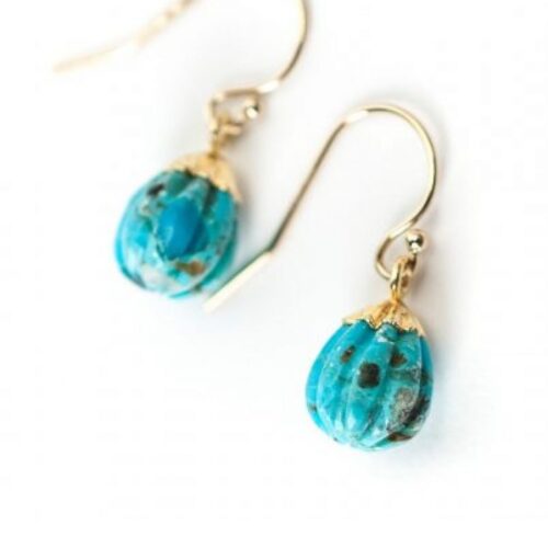 Anne Vaughan Envy Turquoise Bezel Earrings