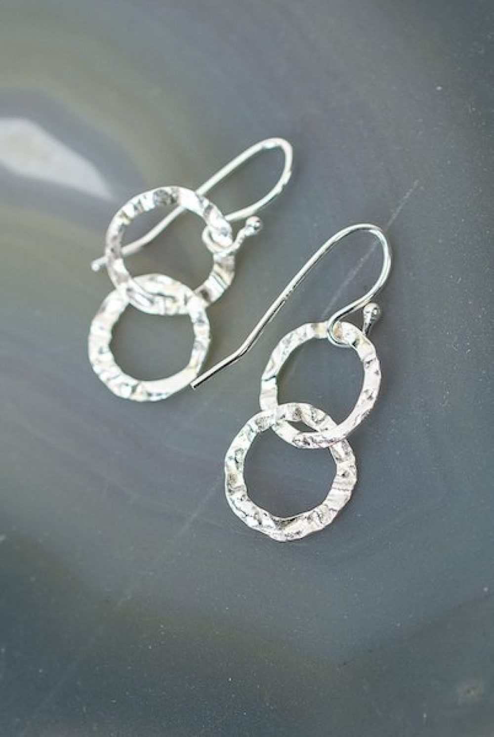 Anne Vaughan Totality Sterling Silver Double Hoop Earrings - Middle Davids  Artisan Candles