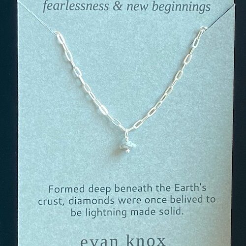 Evan Knox Birthstone Necklace - April Diamond