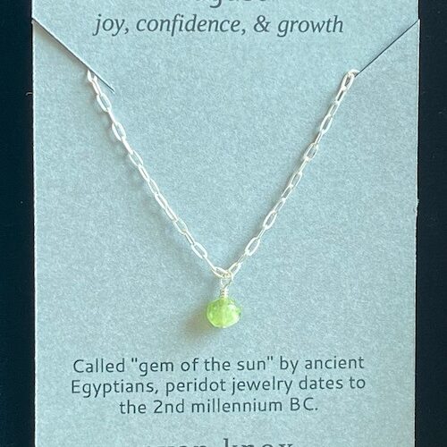 Evan Knox Birthstone Necklace - August Peridot