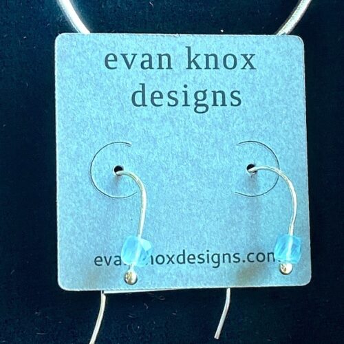 Evan Knox Cube Aquamarine Earrings