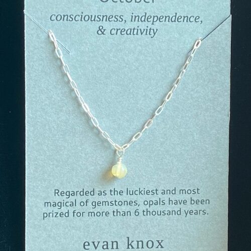 Evan Knox Birthstone Necklace - October Opal