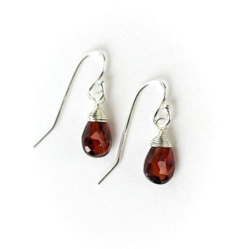 Anne Vaughan Birthstone January Garnet Briolette Earrings