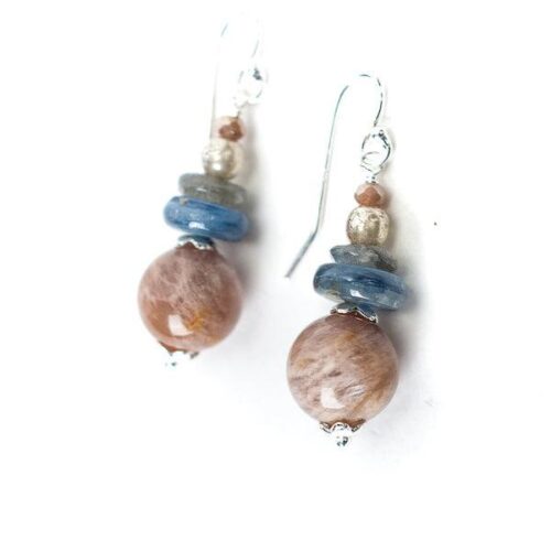 Anne Vaughan Cascades Peach Moonstone Earrings