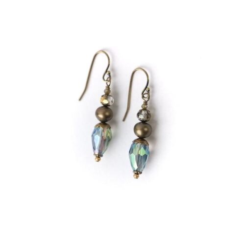 Anne Vaughan Crisp Autumn Crystal, Glass & Pearl Earrings