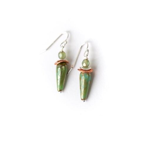 Anne Vaughan Glacier Czech Glass Simple Dangle
