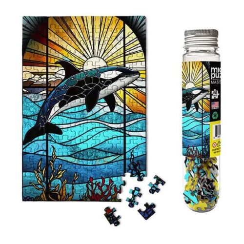 MP Stained Glass Orca Puzzle